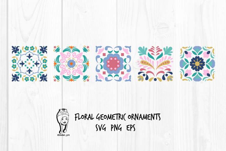 Floral Mandalas and Square Ornaments