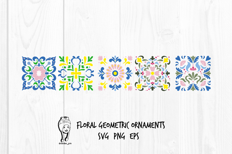 Floral Mandalas and Square Ornaments