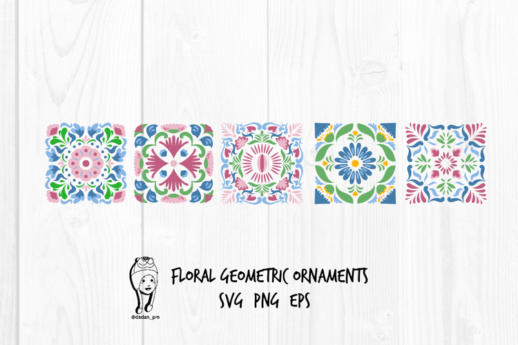 Floral Mandalas and Square Ornaments