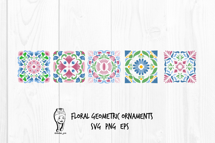 Floral Mandalas and Square Ornaments