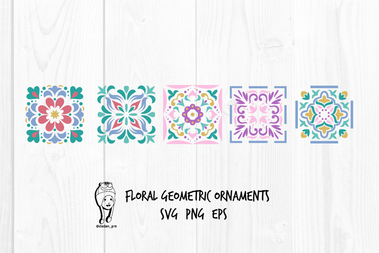 Floral Mandalas and Square Ornaments