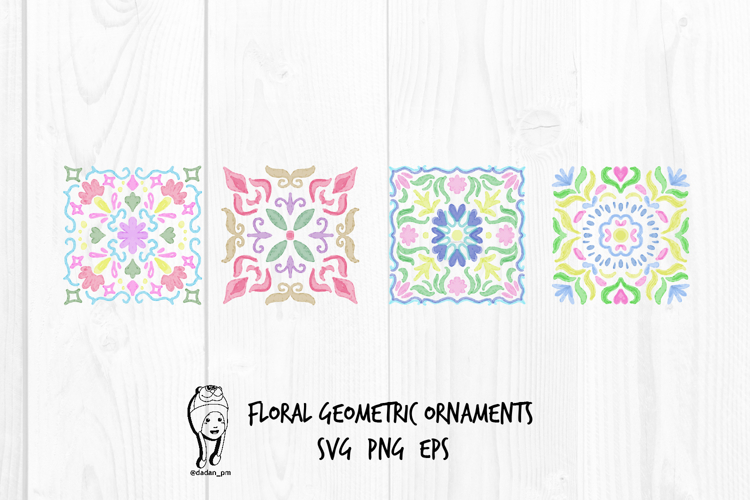 floral geometric ornaments
