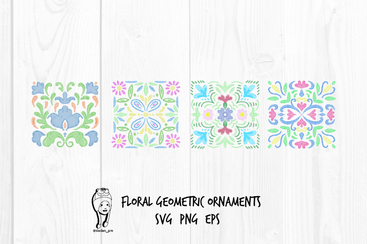 floral geometric ornaments