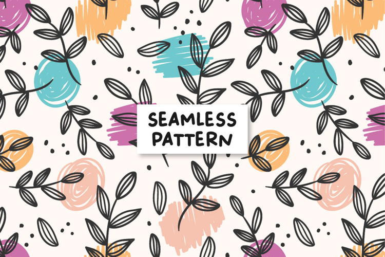 Leaves pattern. Floral pattern.