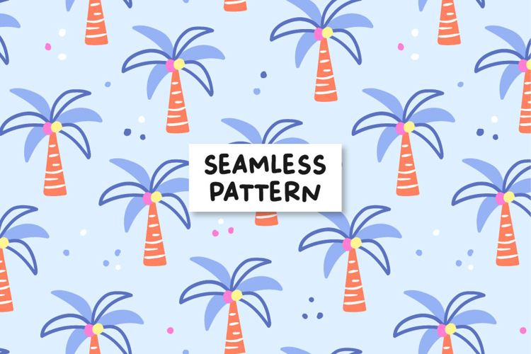 Palm trees pattern. Tropical pattern