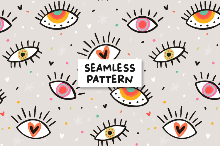 Eyes seamless pattern.