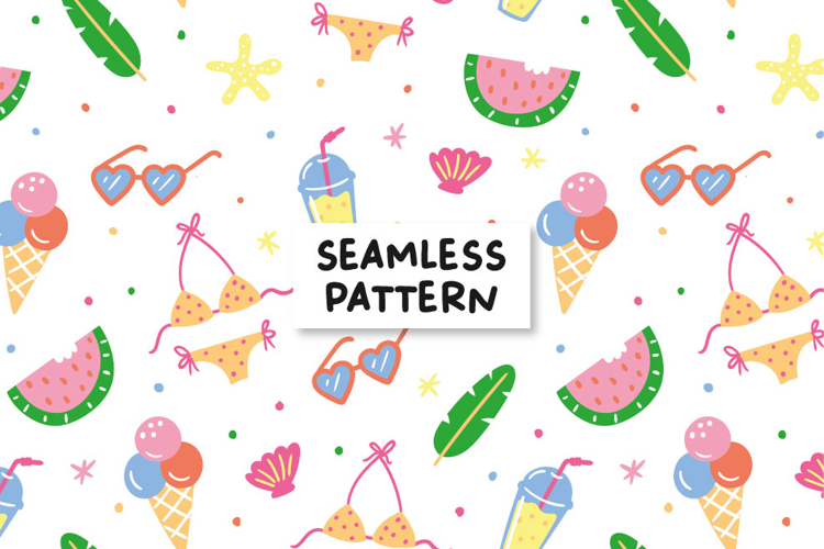Summer seamless pattern.