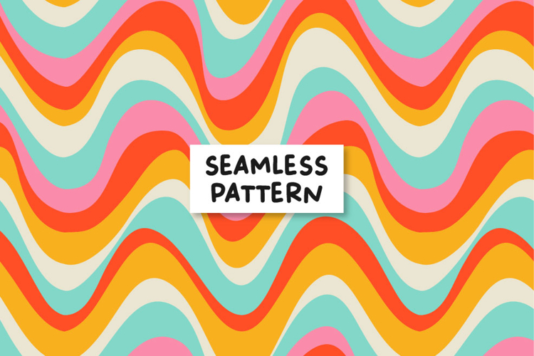 Groovy pattern. Groovy background. Retro pattern