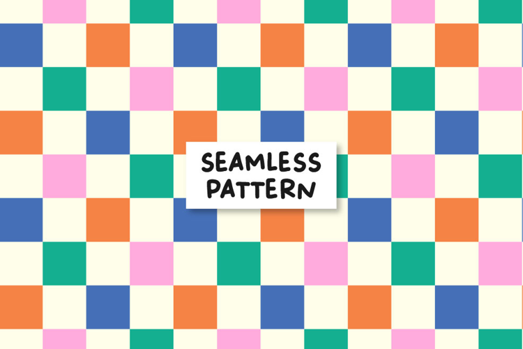 Retro pattern. Chess board pattern. Repeat pattern