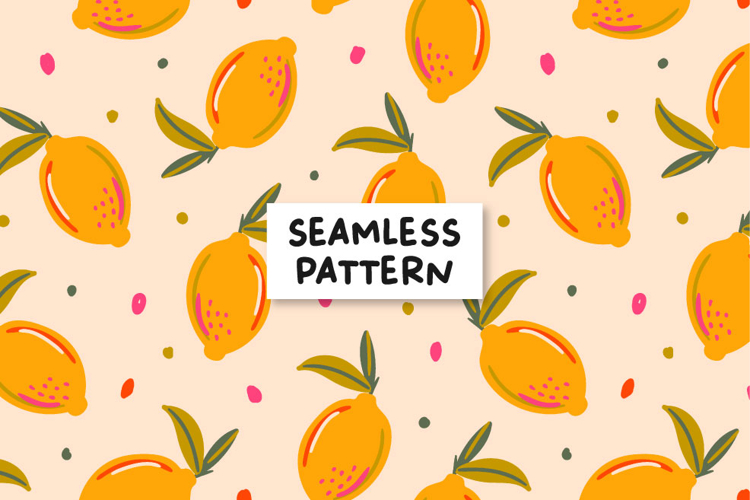 Lemon Pattern. Lemon digital paper