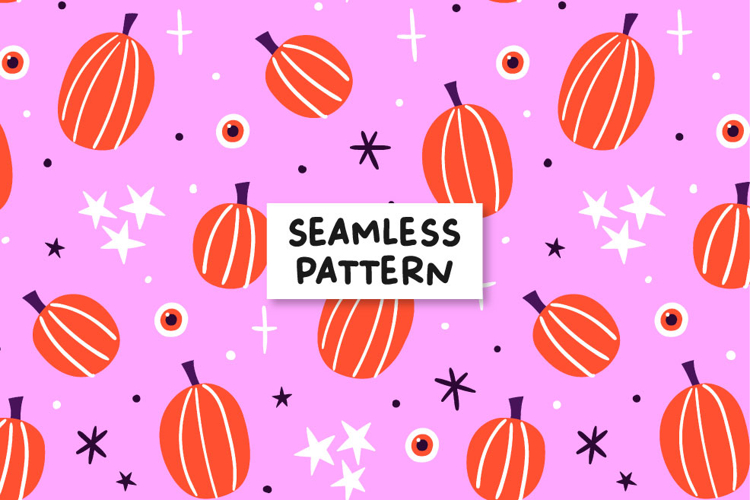 Halloween pattern. Pumpkin seamless pattern