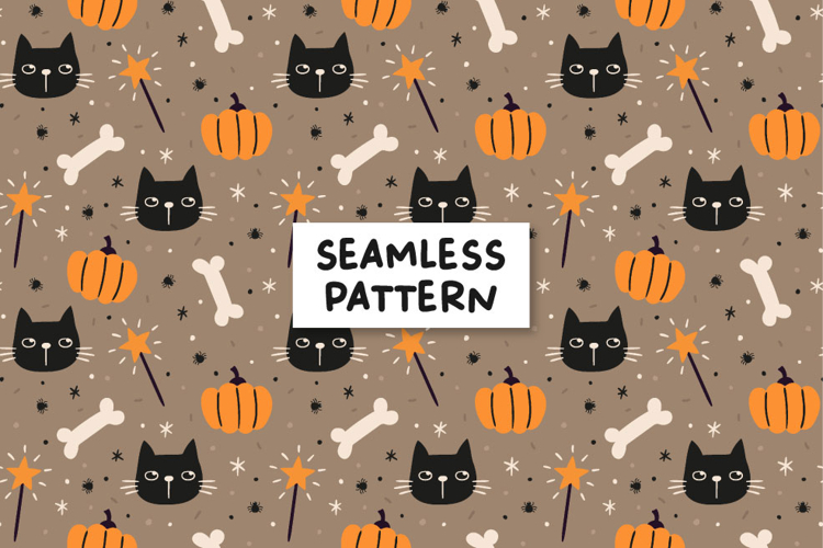 Halloween pattern. Halloween seamless paettern.