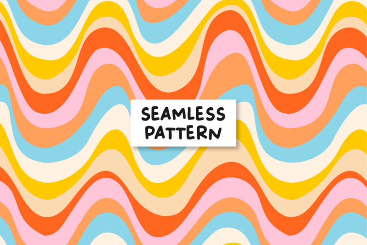 Groovy pattern. Groovy background. Groovy digital paper