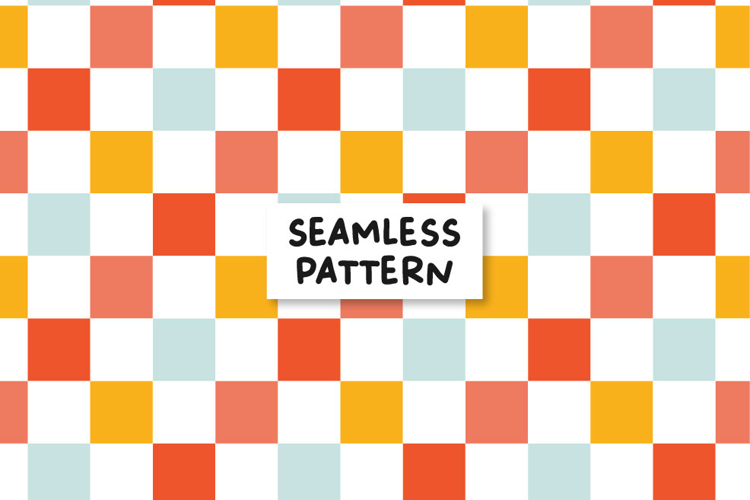 Retro pattern. Chess board pattern. Repeat pattern