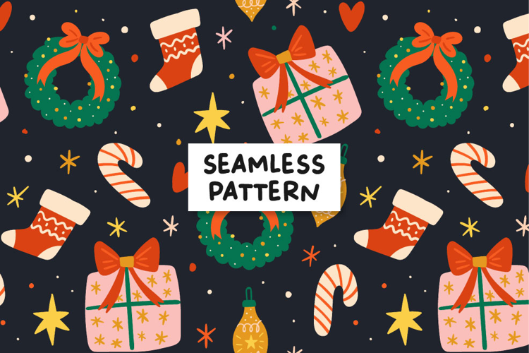 Christmas pattern. Christmas seamless. Christmas paper