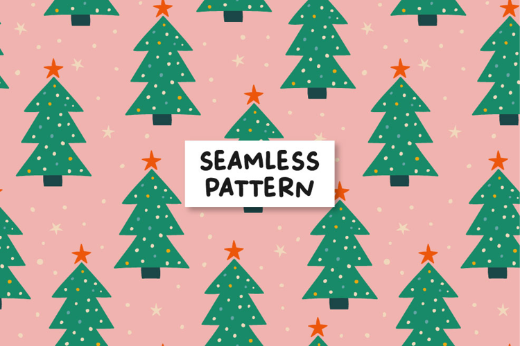 Christmas seamless pattern. Christmas digital paper