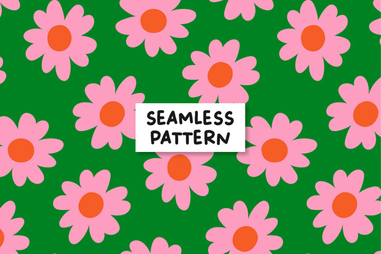Floral pattern. Retro pattern. Floral vintage pattern example image 1