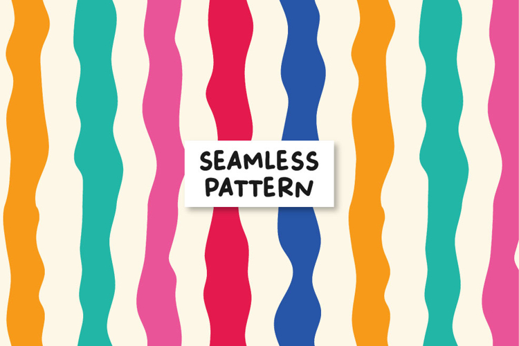 Stripes pattern. Groovy seamless pattern.