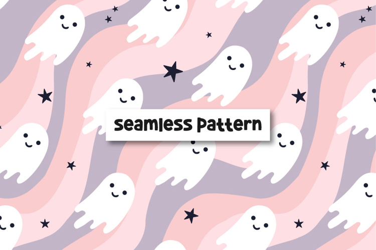 Halloween pattern. Groovy seamless pattern. Halloween paper