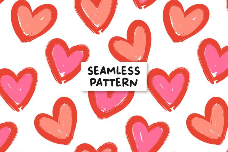 Love seamless pattern. Hearts pattern