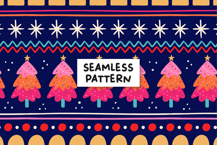 Christmas seamless pattern. Winter pattern
