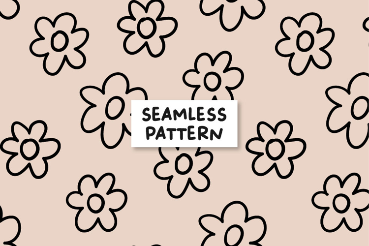 Floral seamless pattern. Hand drawn floral pattern.