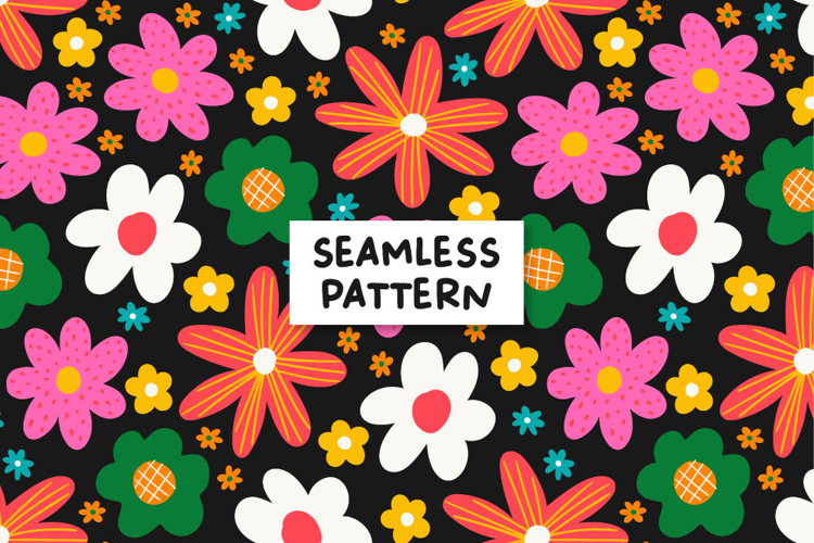 Floral seamless pattern. Floral digital paper. Floral file