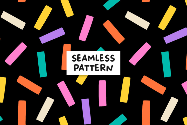 Confetti seamless pattern. Geometric pattern.