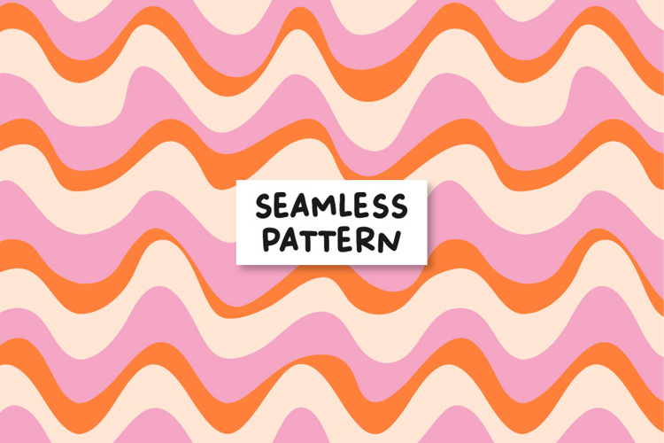 Wavy retro pattern. Retro seamless pattern. Waves pattern
