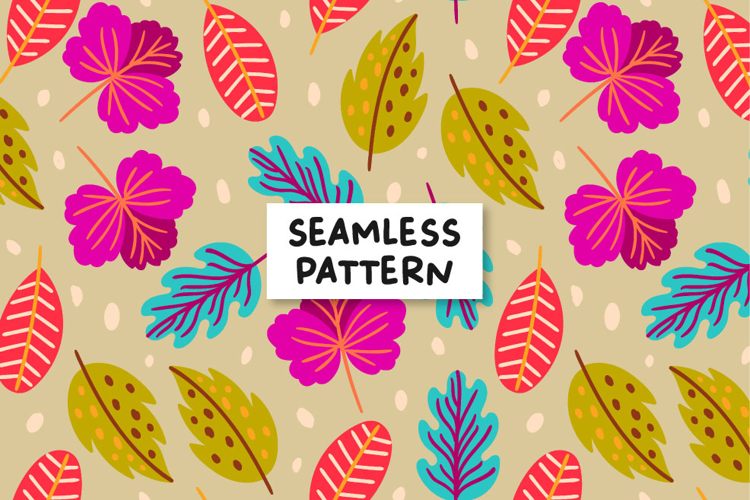 Autumn pattern. Autumn leaves seamless pattern.