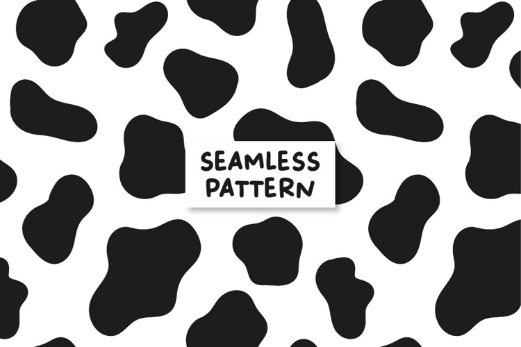 Cow seamless pattern. Cow print. Coe texture.