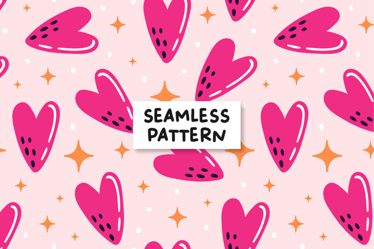 Hearts seamless pattern. Love pattern. San valentines