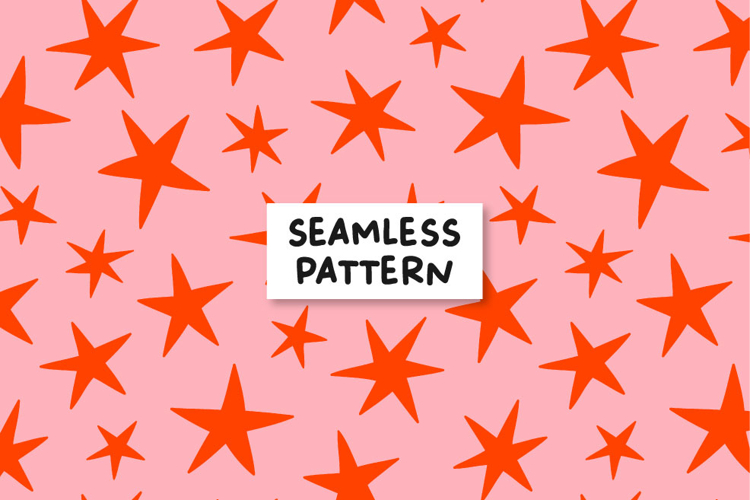 Stars seamless pattern. Stars background, Red stars pattern