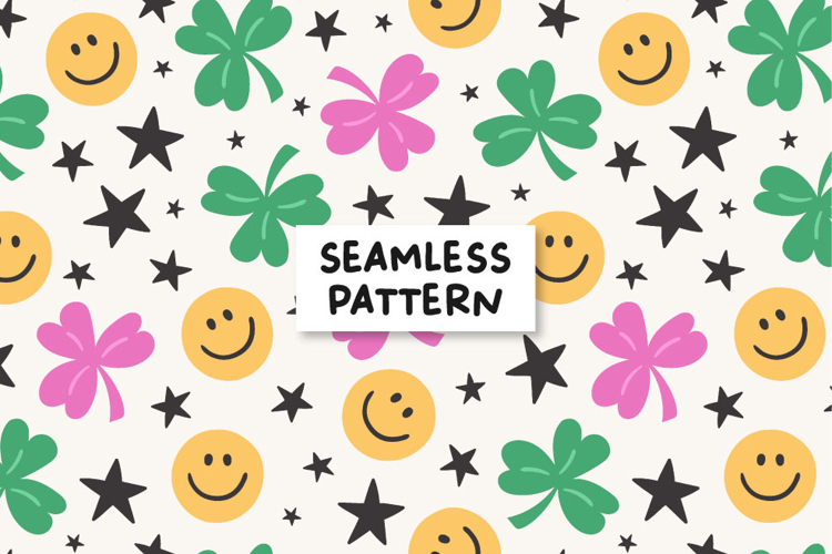 St Patricks seamless pattern. St Patrick digital paper