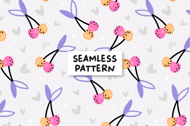 Cherries seamless pattern. Cherry pattern.