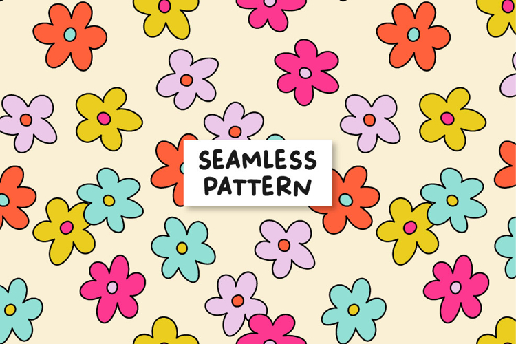 Floral seamless pattern. Flowers print. Floral digital paper