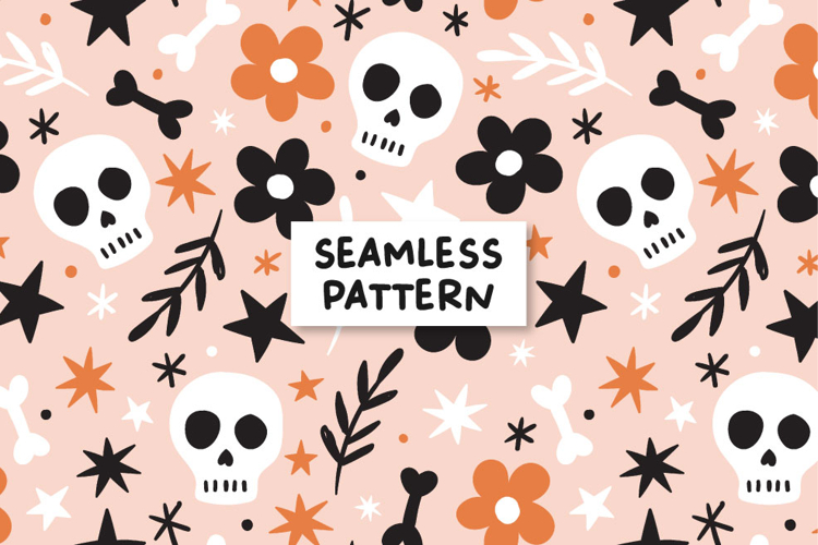 Halloween seamless pattern. Halloween background.