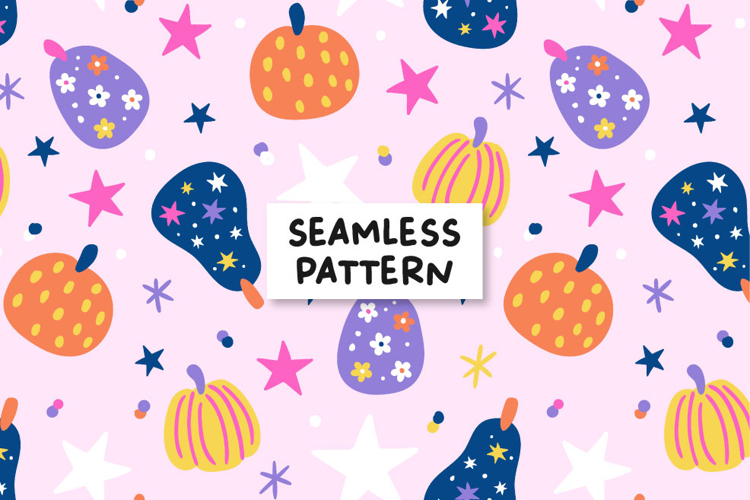 Pumpkin seamless pattern. Halloween pattern. Autumn pattern