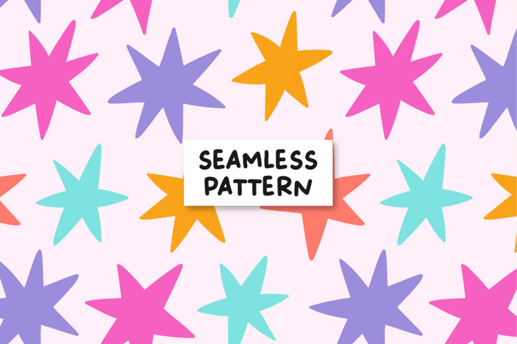 Stars pattern. Cute seamless pattern. Stars background
