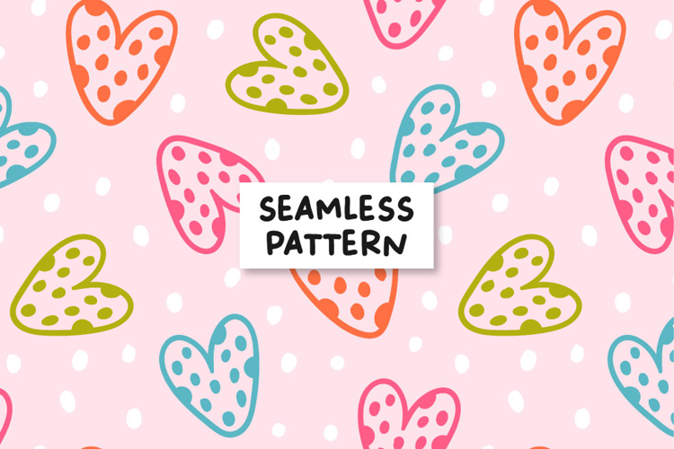 Hearts pattern. Hearts digital paper. Love pattern
