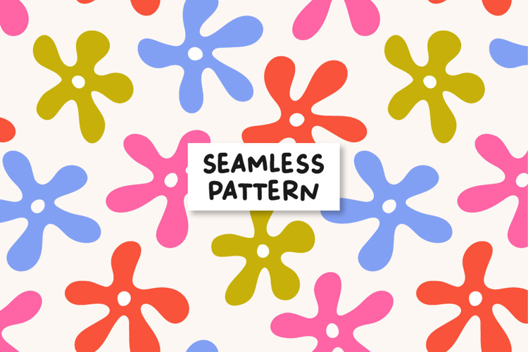 Abstract floral seamless pattern. Floral seamless file.