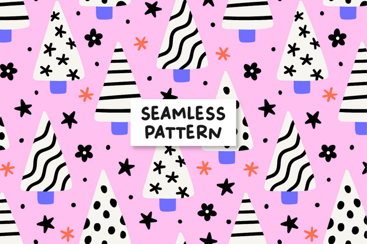 Christmas digital paper. Christmas seamless pattern