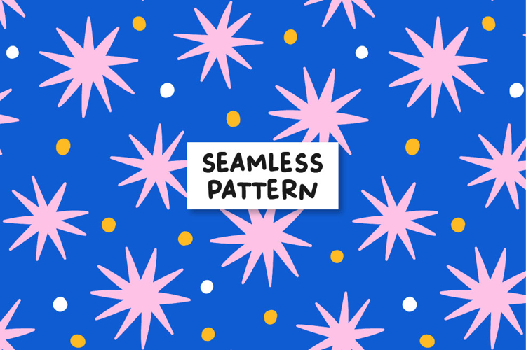 Stars seamless pattern. Stars digital paper
