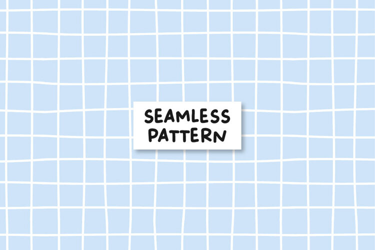 Grid pattern. Blue seamless pattern. Grid background example image 1