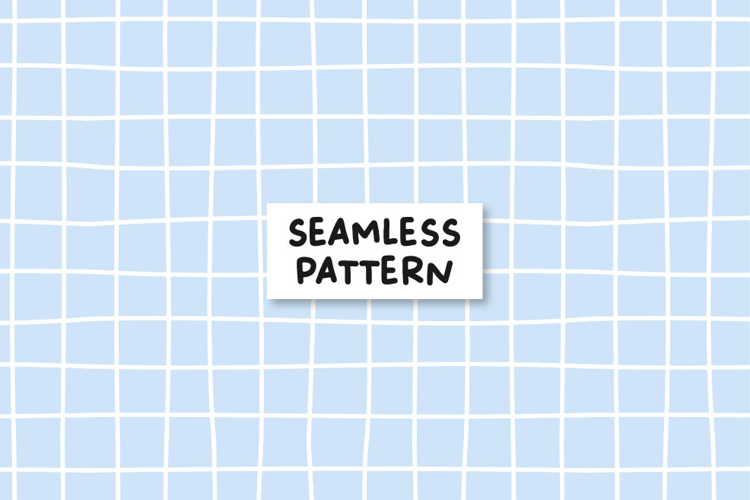 Grid pattern. Blue seamless pattern. Grid background