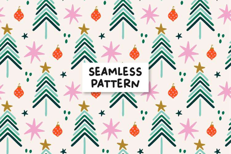 Christmas seamless pattern. Christmas digital paper