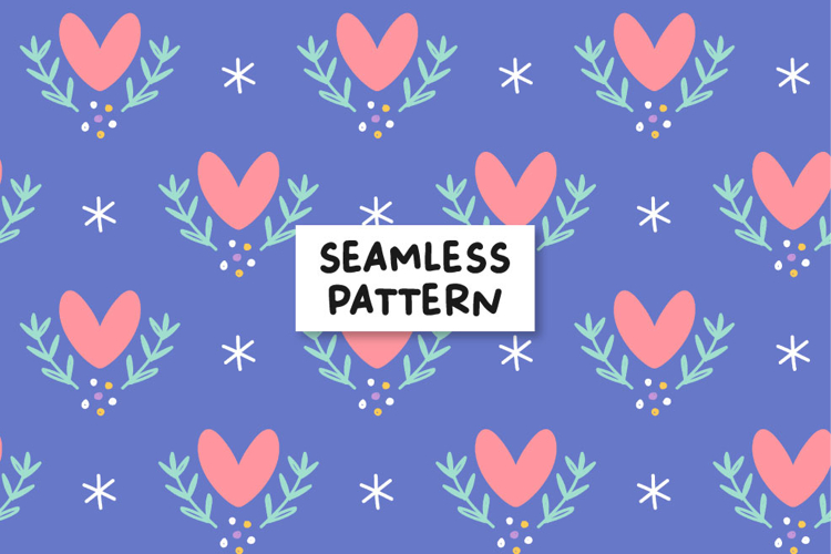 Cute heart pattern. Love pattern. Love background