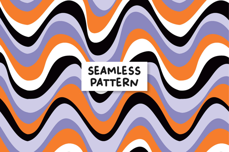 Groovy Halloween Pattern Halloween Sublimation Design