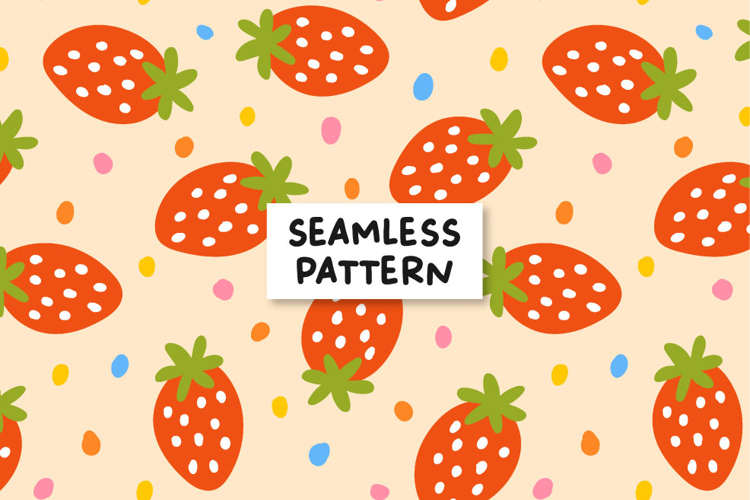 Strawberry Pattern Strawberry Digital Paper Strawberry print