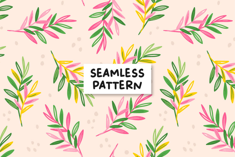 Branches Pattern Branches Digital Paper Leaves Pattern